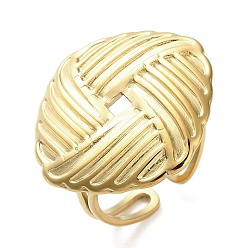 Rhombus Ионное покрытие (ip) 304 перстни из нержавеющей стали, реальный 18 k позолоченный, ромб, внутренний диаметр: 17.6 мм