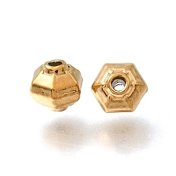 Настоящее золото 18K 304 из нержавеющей стали разделительные бусины, фонарь, ионное покрытие (ip), реальный 18 k позолоченный, 5.5x6x5.5 мм, отверстие : 1 мм