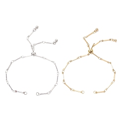 Золотой & Цвет Нержавеющей Стали 2 шт. 2 цвета 304 изготовление слайдера из звеньев цепи из нержавеющей стали, золотые и нержавеющая сталь цвет, 10-1/8 дюйм (25.6 см), 1 шт / цвет