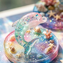 Dolphin Силиконовые формы, формы для литья смолы, для уф-смолы, изготовление изделий из эпоксидной смолы, дельфин, 62x48x8.5 мм