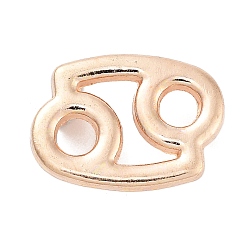 Рак Стойки подвески обшивки сплава, без кадмия и без свинца, гальванический никель, 12 созвездие, золотой свет, рак, 10.5x14.5x5.5 мм, отверстие : 1.8 мм