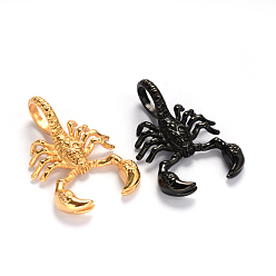 (52) Непрозрачная лаванда Скорпион 304 из нержавеющей стали большие подвески, разноцветные, 48~50x30~34x14 мм, отверстие : 13x10.5 мм