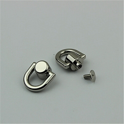 Платина Застежка для подвески кошелька из цинкового сплава, вспомогательное оборудование мешка diy, платина, 1.8x1.8 см, отверстие : 11x8 мм