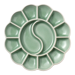 Средний Аквамарин 1Фарфоровая палитра для акварели и масла, принадлежности для рисования и краски, цветок, средний аквамарин, 155x20 мм