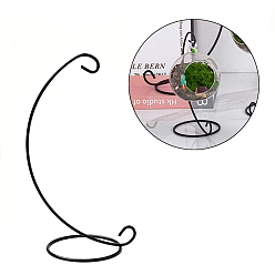 Black Iron Display Stand, Plant Hanger, Ornaments Display Holder, for Hanging Globe Witch Ball Art Craft, Home Party Decorations Hook, Black, 28x12x11cm