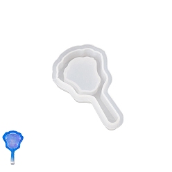 Цветок DIY силиконовые формы кулон, формы для литья смолы, белые, цветок, 52x37x11 мм