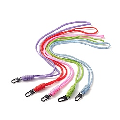 (52) Непрозрачная лаванда Держатель для карточек из полиэстера и спандекса, шейный ремешок для удостоверения личности, Знак держатель талреп, с поворотным карабином из цинкового сплава, окрашенным краской для запекания, разноцветные, 470 мм