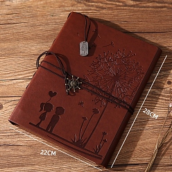 Коричневый Блокноты из искусственной кожи, путевые журналы, принадлежности для колдовства, коричневые, 232x170 мм