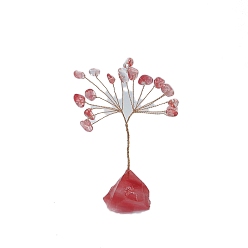 Glass Скульптуры из натурального стекла, витринные украшения, для домашнего офисного стола, дерево, 80~90 мм