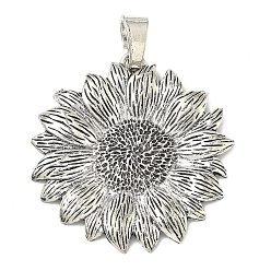 Античное Серебро Тибетский сплав стиля большие кулоны, , античное серебро, 58x56x3 мм, отверстие : 5x11.5 мм