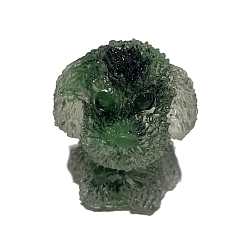 Рубин В Цоизита Украшение для выставки собак из смолы, с натуральным рубином и чипсами цоизита внутри для украшения стола в домашнем офисе, 20x20x25 мм