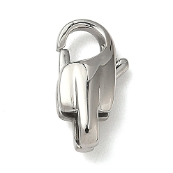 Нержавеющая Сталь Цвет 304 нержавеющая сталь застежка когтя омара, цвет нержавеющей стали, 16x9.5x5 мм, отверстие : 4.5x2 мм