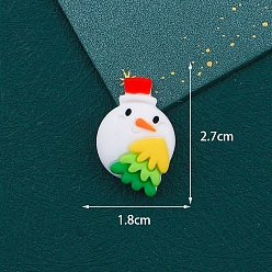 Снеговик Рождественская серия из непрозрачной смолы декодирует кабошоны, снеговик, 27x18 мм