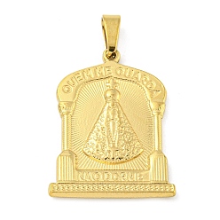 Золотой Ионное покрытие (ip) 304 подвески из нержавеющей стали, очарование религиозной темы, арка со словом, золотые, 26.5x20x2 мм, отверстие : 5x3 мм