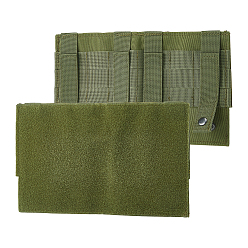 Dark Olive Green Nylon Tactical Molle Hook and Loop Panel, Rectangle, Dark Olive Green, 252x151x8mm