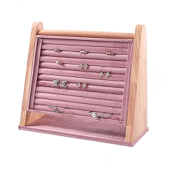 Фламинго Деревянный держатель для колец на палец, с бантиком, подставка для органайзера для ювелирных изделий, фламинго, 31.5x11.5x27 см