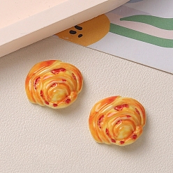 Food Непрозрачные кабошоны из смолы, имитация еды, хлеб, 25x21 мм