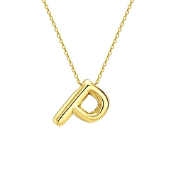 Letter P 304 тросовая цепочка из нержавеющей стали с подвесками в виде букв, Письмо P, 17.72 дюйм (45 см)