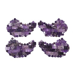 Аметист Натуральные аметистовые патчи для глаз, массажер для глаз для расслабления глаз и медитации, 58x88x5 мм