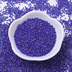(DBS0165) Opaque Cobalt AB MIYUKI Delica Beads Small, Cylinder, Japanese Seed Beads, 15/0, (DBS0165) Opaque Cobalt AB, 1.1x1.3mm, Hole: 0.7mm, about 35000pcs/bottle, 10g/bottle
