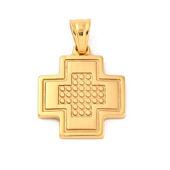Золотой 304 подвески из нержавеющей стали, крест прелести, ионное покрытие (ip), золотые, 21x18.5x2 мм, отверстие : 4.8x4.4 мм