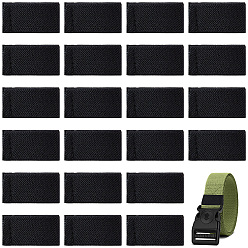 Black 50Pcs Cloth Tactical Wide Strap Loop Keepers, Elastic Webbing Holder, Belt Loop Stays, Band Organizers, Black, 45x20x4mm