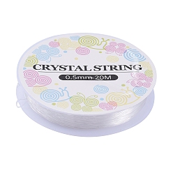 Clear Elastic Crystal Thread, Stretchy String Bead Cord, for Beaded Jewelry Making, Clear, 0.5mm, about 20m/roll