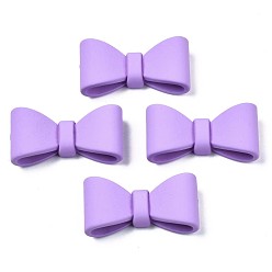 Средняя Орхидея Непрозрачные акриловые кабошоны, окрашенные распылением, бантом, средне орхидеи, 19x38x11 мм