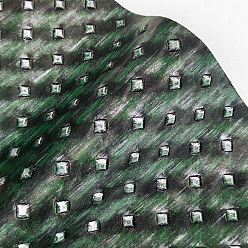 Зеленый Ткань из искусственной кожи с тиснением и квадратным узором, для поделок из кожи, аксессуары для изготовления сумок, зелёные, 30x135 см