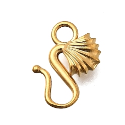 Shell Shape 304 прелести нержавеющей стали, ионное покрытие (ip), золотые, формы раковины, 10x7x2.5 мм, отверстие : 1.8 мм