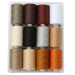 (52) Непрозрачная лаванда 12 цвета полиэфирной швейной нитки, разноцветные, упаковка: 151x192мм, 12 шт / комплект