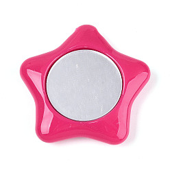 Фуксиновый Подвески из непрозрачного акрила и стекла, звезда, красно-фиолетовые, 52x54x11 мм, отверстие : 3.8 мм