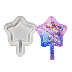 Звезда Силиконовые формы для свечей своими руками, формы для литья смолы, белые, звезда, 67.5x52x12.5 мм, внутренний диаметр: 59x44 мм