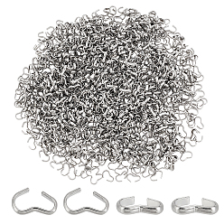 Stainless Steel Color 1000Pcs 304 Stainless Steel Quick Link Connectors, Chain Findings, Number 3 Shaped Clasps, Stainless Steel Color, 8x5x1.5mm, Inner Diameter: 2x6.5mm