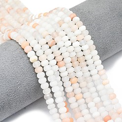 Розовый Авантюрин Натуральный розовый авантюрин бисер нитей, матовые, рондель, 6x4 мм, отверстие : 1 мм, около 93~96 шт / нитка, 14.57''~14.76'' (37~37.5 см)