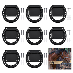 Черный 8шт. железные крючки-аксессуары, с винтами, чёрные, 121x115x14 мм