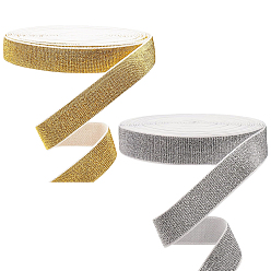 Gemischte Farbe 11m 2 Farben Polyester Flachgummiband, Kleidungsnähzubehör, Gemischte Farbe, 25 mm, 5.5 m / Farbe