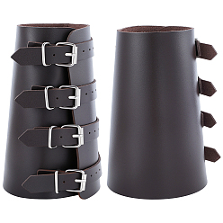 Кокосово-Коричневый Регулируемые браслеты из искусственной кожи с пряжками из сплава, перчатка браслет, манжета на запястье, кокосового коричневый, 14-1/8x6-1/8x1/4 дюйм (35.9x15.6x0.8 см)