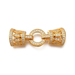 Золотой 925 Складчатые застежки из стерлингового серебра с микропаве из прозрачного кубического циркония, золотые, 29 мм
