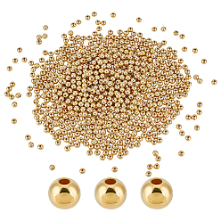 Light Gold 2000пластиковые бусины ccb шт., круглые, золотой свет, 5x4.5 мм, отверстие : 1.5 мм