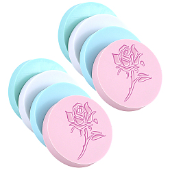 (52) Непрозрачная лаванда 8шт. 4 цвета резиновые штампы, плоско-круглые, разноцветные, 50x10 мм, 2 шт / цвет