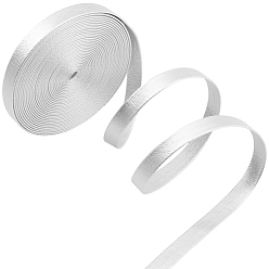 Серебро Ленты из искусственной кожи, для сумок, изготовление ювелирных изделий, сделай сам крафт, серебряные, 3/8 дюйм (10 мм), около 5.47 ярдов (5 м) / пачка