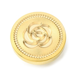 Fleur Joint de cire tête de timbre en laiton, pour cachet de cachet de cire, motif rose, 3 cm