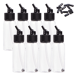 Clear Plastic Special Paint Bottles, for Spraying Pens, with Caps and Roller Ball, Refillable Bottle, Clear, 10.5x2.8cm, Capacity: 30ml
