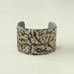 Мокасин Минималистичные кожаные браслеты-манжеты для женщин, мокасин, внутренний диаметр: 2.56 дюйм (6.5 см)