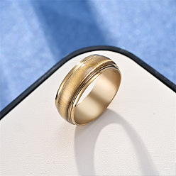 Золотой 304 палец кольца из нержавеющей стали, золотые, размер США 9 (18.9 мм)