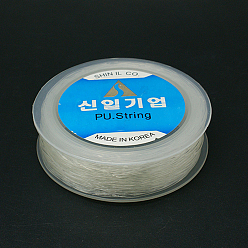 Clear Korean Elastic Crystal Thread, DIY Jewelry Beading Stretch Cord Findings, Clear, 0.7mm, about 61.24 yards(56m)/roll