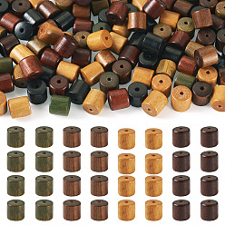 (52) Непрозрачная лаванда 80 шт. 4 цвета сандалового дерева бусины, баррель, разноцветные, 8x8 мм, отверстие : 1.8 мм, 20 шт / цвет