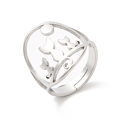 Нержавеющая Сталь Цвет Не тускнеет 304 полое регулируемое кольцо из нержавеющей стали, цвет нержавеющей стали, внутренний диаметр: 17 мм