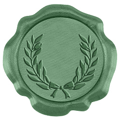 Лист 50шт. клейкие восковые наклейки, конверт печать украшения, для поделок альбом diy подарок, цвета морской волны, лист, 30 мм